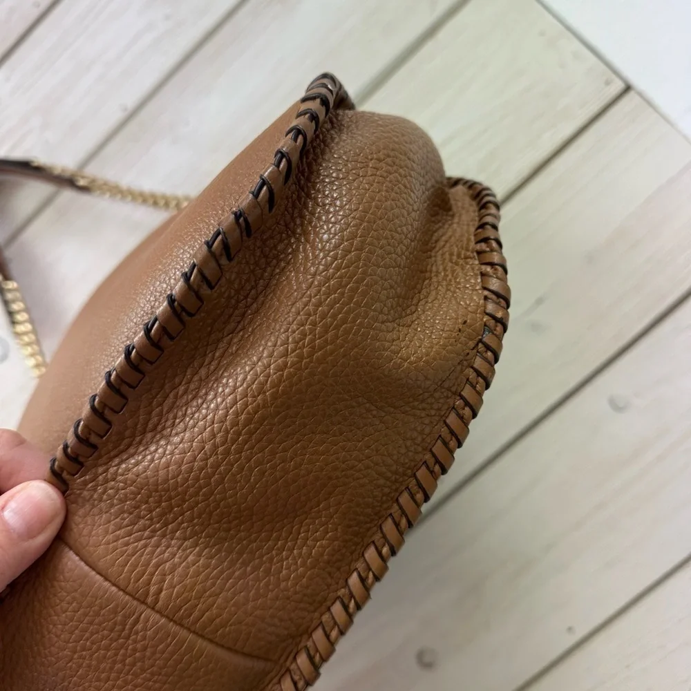 Michael Kors Whipstitch Leather Shoulder Bag